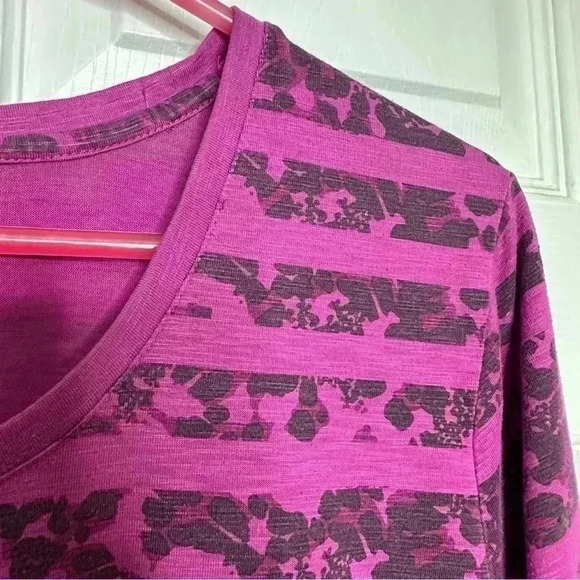 T-Shirt  Purple & Black Striped Size 1X - Picture 4 of 16